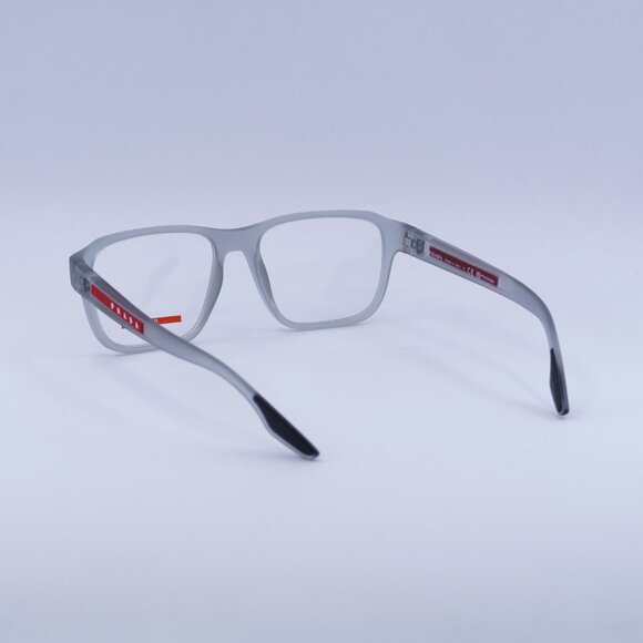 🕶️ New Prada Sport PS04NV 14C1O1 Eyeglasses - Grey Transparent Rubber Frame - Picture 9 of 10